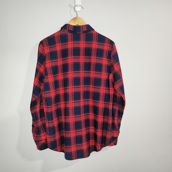 DALIA Blue & Red Long Sleeve Button Down Shirt - Picture 5 of 5